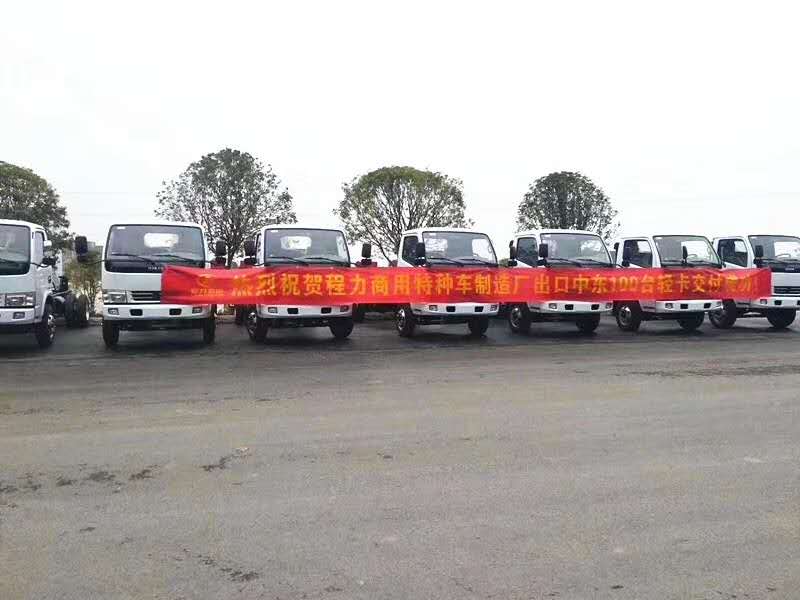 必博汽车100台轻卡出口中东国家项目展示